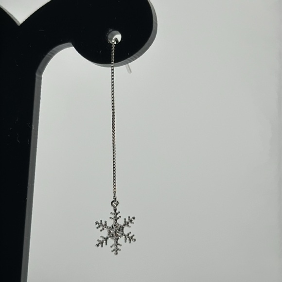 14k real solid white gold snowflake - Picture 3 of 9